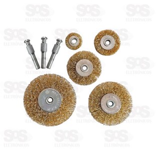 Jogo de Escova Aço Circular 5 Peças Barcelona BAR-326005-4