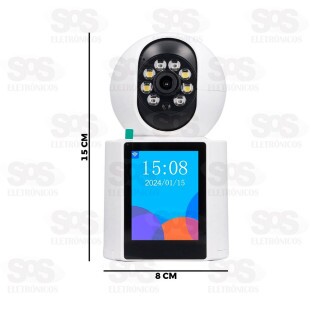 Câmera De Segurança Inteligente Com Tela Inova MD-12772