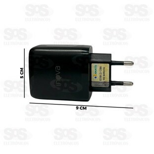 Carregador 2 USB 3.1A Com Cabo Type C Inova CAR-12820C