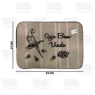 Tapete Capacho Macio Com Borda 53x37CM Estampas Variadas