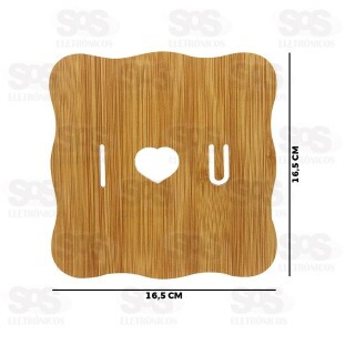 Descanso de Panela Quadrado Madeira 16,5CM Caerus CRS-2533