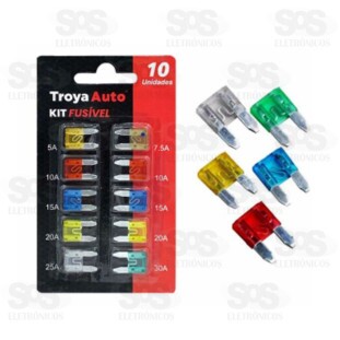 Kit Fusível Automotivo Com 10 Unidades TRY-0031