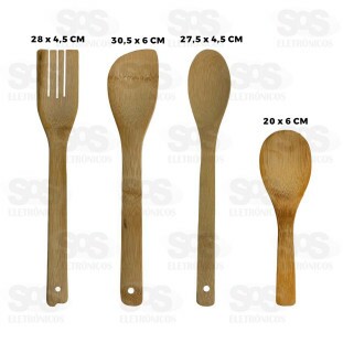 Jogo De Talheres Bambu 5 Peças Caerus CRS-2806