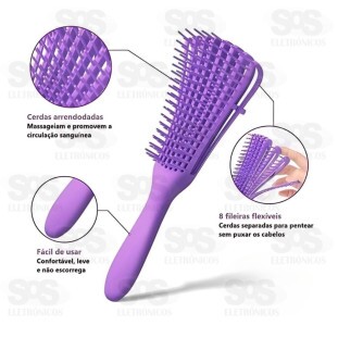 Escova Polvo Para Desembaraçar os Cabelos Cores Variadas