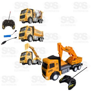 Caminhão de Obra Com Controle Remoto Toy King TK-AB7032