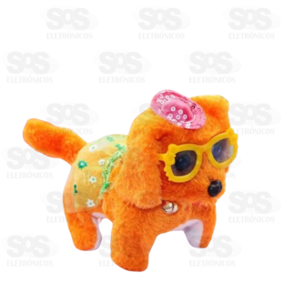 Cachorrinho Com Chapéu Pelúcia Pula Anda e Late Toy king TK-DG04