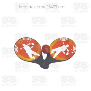 Conjunto de Raquetes Com bolinha Mini Toys 6042