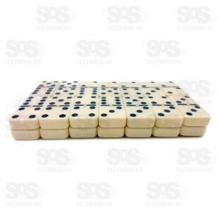 Dominó Clássico 28 Peças Lisas 8MM Double Six AL-1241