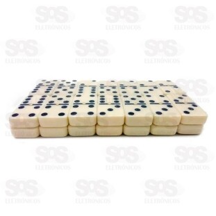Dominó Clássico 28 Peças Lisas 6MM Double Six AL-1240