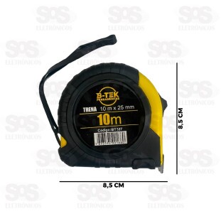 Trena 10Mx25MM Emborrachada Com Trava B-Tek BT327