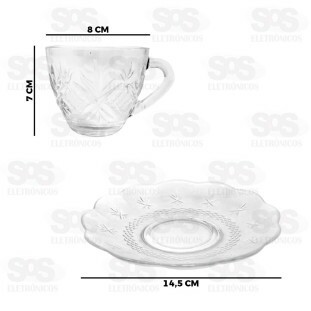Conjunto Xícaras e Pires Elite 12 Peças TS6-753