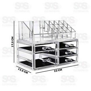 Organizador De Maquiagem Porta Acrílico B-Max BM-F1156