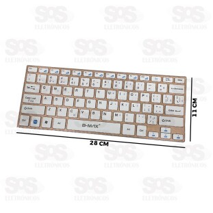 Kit Teclado e Mouse Sem Fio Slim B-Max BM-3910