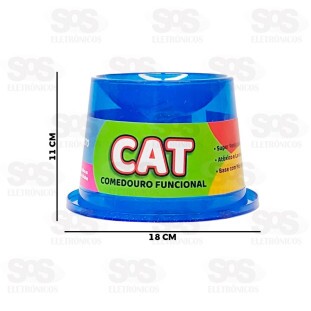 Comedouro Alto Anti Formiga 250ML Cores Variadas Pet Toys