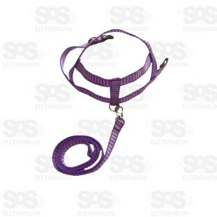 Coleira Peitoral Com Guia Nylon Listrada N°0 3095