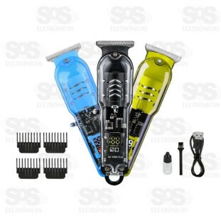 Máquina De Aparar Cabelo Recarregável Com Visor HLS-T08