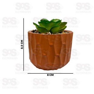 Vaso Com Suculenta Artifícial Top Útil TOP1748