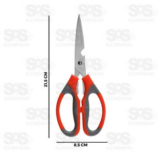 Tesoura Culinária Aço Inox Top Útil TOP0904