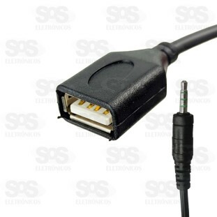 Cabo Auxiliar P2 Para USB Fêmea 1,5 Metros Maxmidia MAX-52506-23