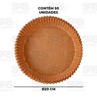Forma Descartável Para Air Fryer 50 Unidades 20CM Top Útil TOP1647