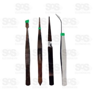 Kit Pinça Antiestáticas 4 Unidades FBG-3046