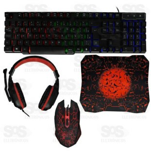 Kit Gamer Com 4 itens Maxmidia MAX-COM2