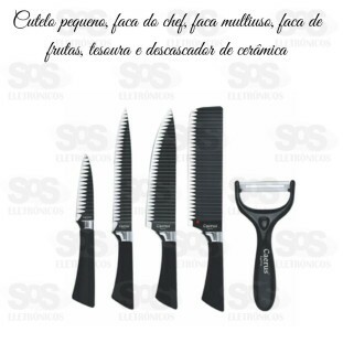 Kit Facas Com 6 Peças Aço Inox Bahamas CRS-2732
