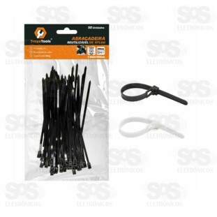 Abraçadeira De Nylon 3,6x350mm Com 100 Unidades Troya Tools TRY-0071