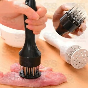 Amaciador de Carnes Batedor em Inox Com Furador Top Ùtil TOP1412