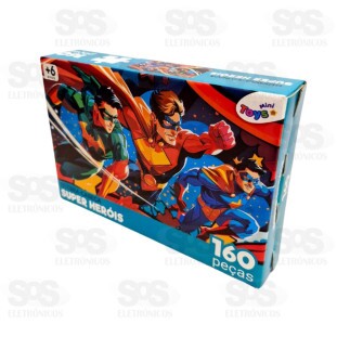 Quebra-Cabeça Super Heróis 160 Peças Mini Toys 6378
