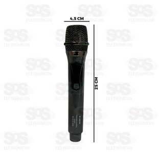 Kit 2 Microfones Sem Fio Dinâmicos Com Painel B-Max BM-248