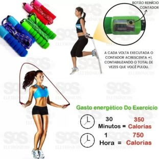 Corda De Nylon Com Contador de Pulos TOP2056