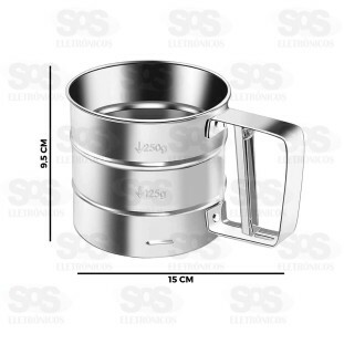 Polvilhador Caneca Com Gatilho Inox Top Útil TOP0882