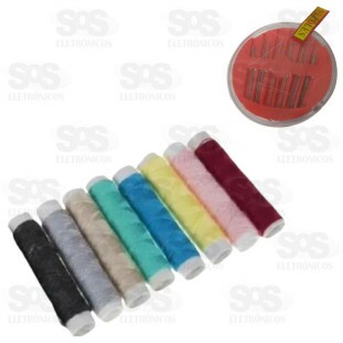Kit Costura Com 8 Linhas e 10 Agulhas TOP1073
