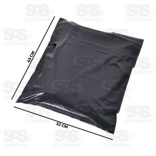 Envelope Plástico Preto 100 Unidades 43x32cm 3145