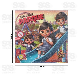 Quebra-Cabeça Parque 24 Peças de Madeira IOB 08