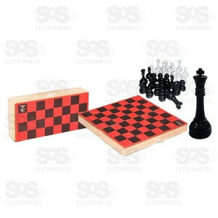 Jogo De Xadrez Estojo de Madeira IOB 072