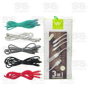 Cabo 3 Em 1 Fast Charge 120CM Altomex AL-2058-3EM1