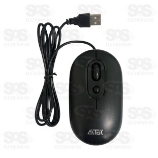 Mouse Óptico Com Fio 1.5 Metros Aitek AM0-S2003