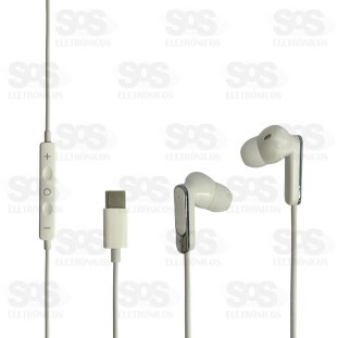 Fone De Ouvido Com Microfone Type C Eletromex EL-1417