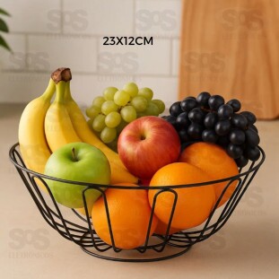 Fruteira de Mesa Aramado Preto Onyx 6283