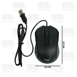 Mouse Óptico Com Fio 1200 DPI Altomex AL-9501