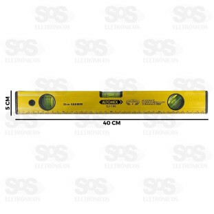 Nível de Alumínio 3 Ampolas 40cm Altomex GJ-106