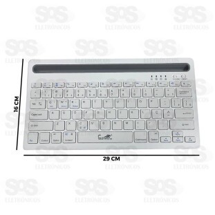 Teclado Slim Sem Fio Bluetooth Eletromex EL-2108