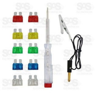 Kit Fusível 12 Peças Com Chave Teste e Garra TroyaTools TRY-0033