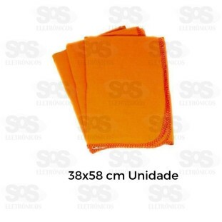 Flanela laranja 38x58Cm Unitária 2114