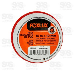 Fita Isolante 10 Metros Vermelha 10 Unidades Foxlux 10.17
