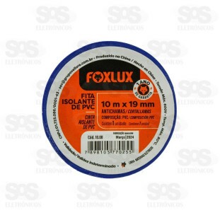 Fita Isolante 10 Metros Azul 10 Unidades Foxlux 10.08