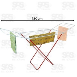 Varal de Chão Grande 1,80m Dobrável Napoles NAVSC2B