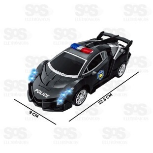 Carro de Polícia Transformers Bate e Volta Toy King TK-1259